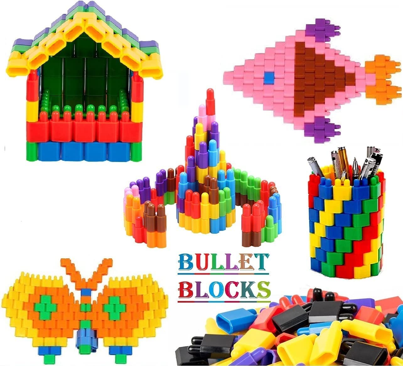 Toys Treasure 200 PCS Creative Bullets Shaped Stem Building Blocks Toy Set for Kids - Image 4 thumbnail