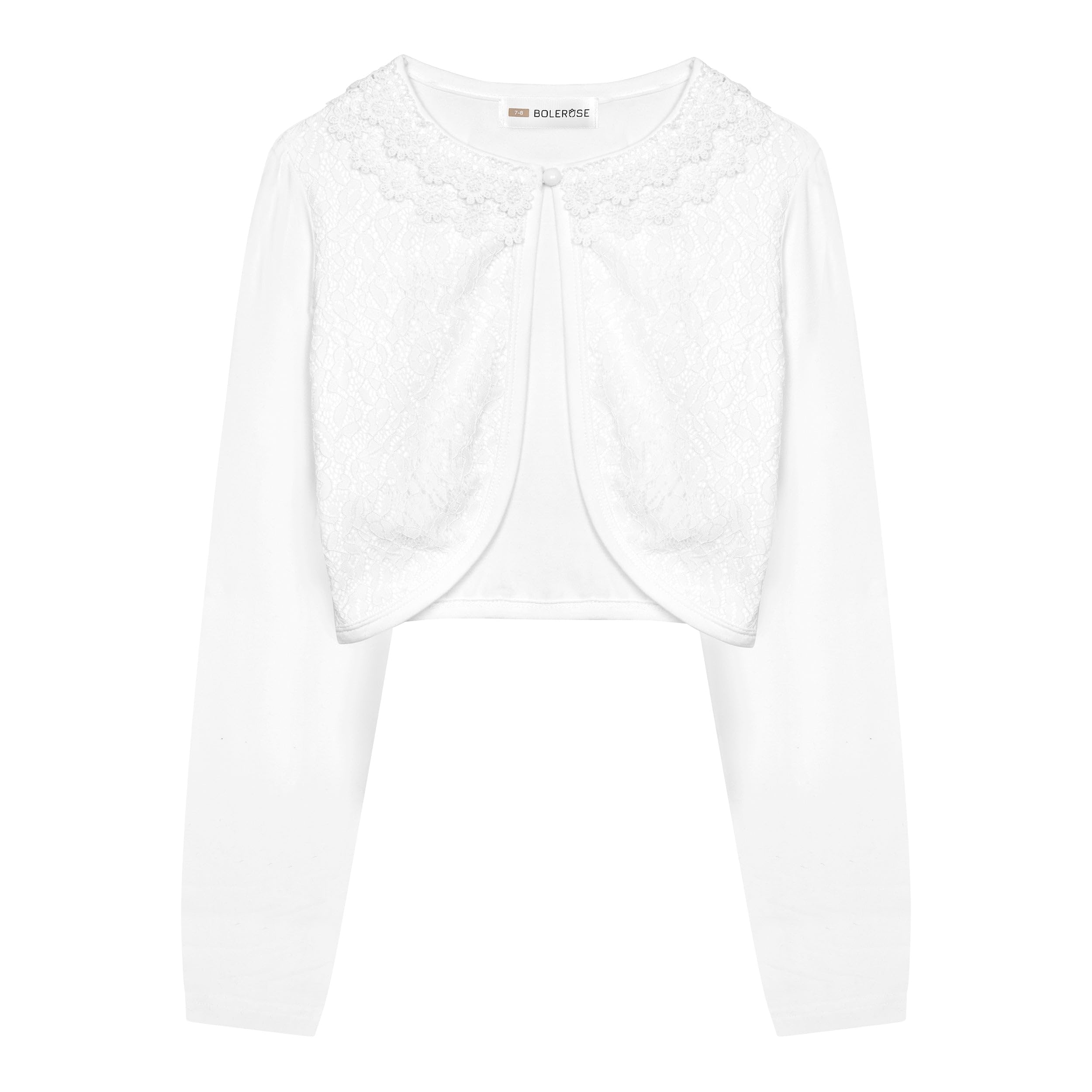 Bolerose Filles Manche Longue Floral Dentelle Boléro Enfants Cardigan