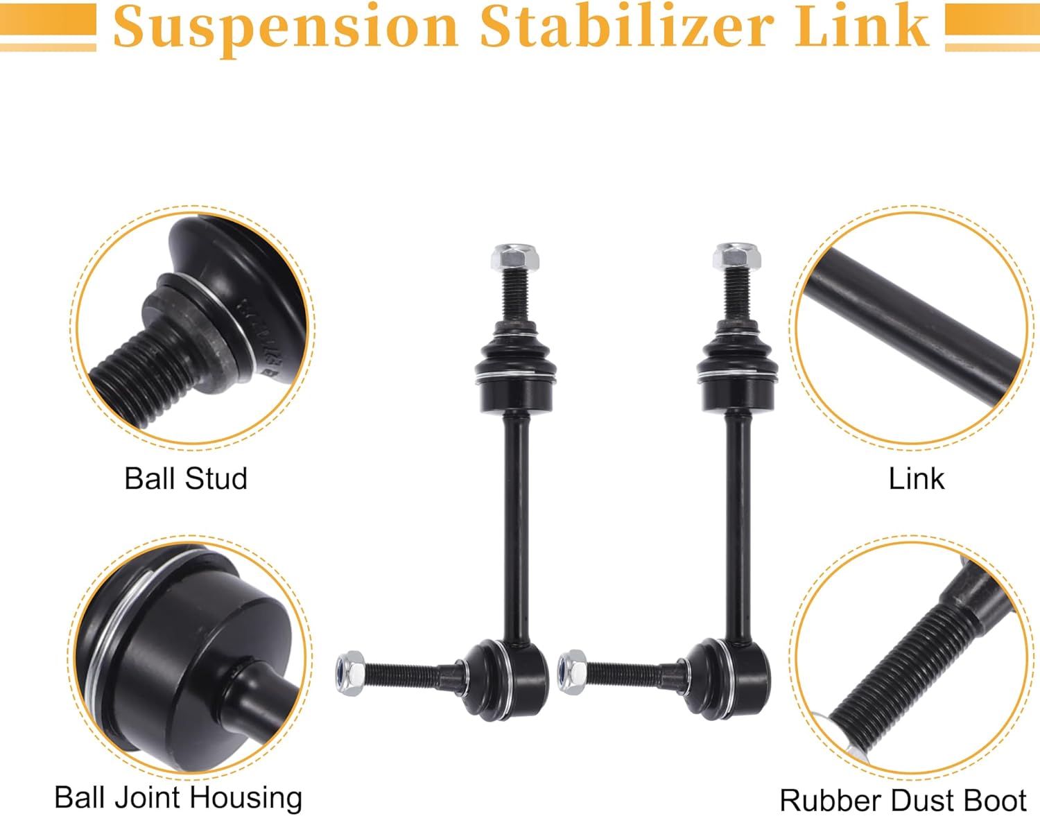 X AUTOHAUX 2pcs Front Sway Bar Links Stabilizer Link Kit for Ford Crown Victoria 1998-2002 for Mercury Grand Marquis 1998-2002 Suspension Kit No.K8953
