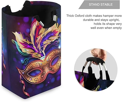 Miniatura 3 de clothes baskets laundry Mardi Gras Carnival Purple Holiday Purple Glitter foldable square rack For toys office botes para ropa sucia