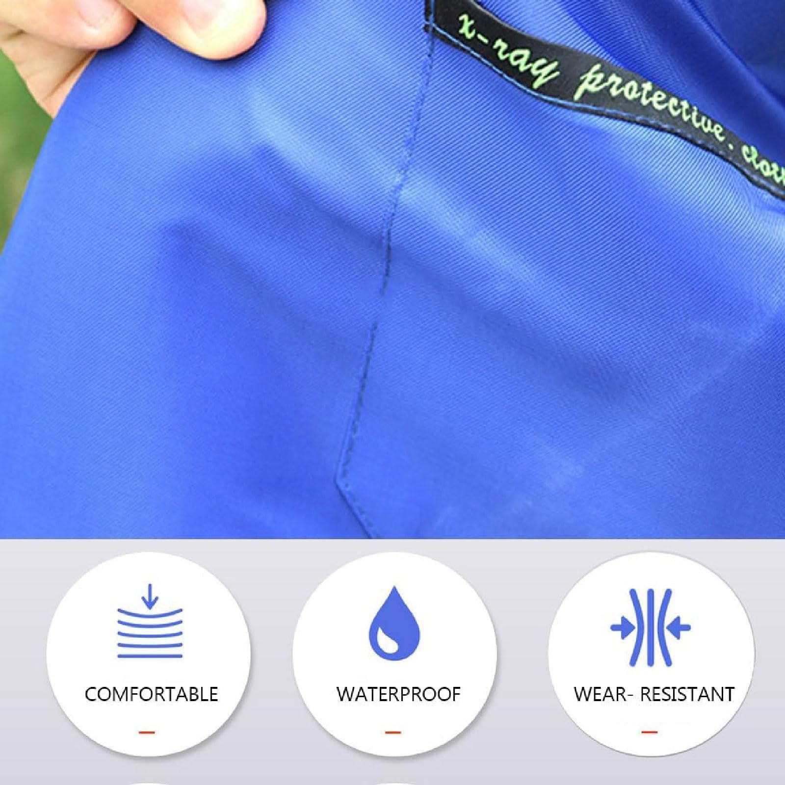 Delantal de plomo de 0,35 mmpb para rayos X,Chaleco de plomo dental de rayos X con collar de protección tiroidea,Delantal de protección radiológica para máquina de rayos X de dentista
