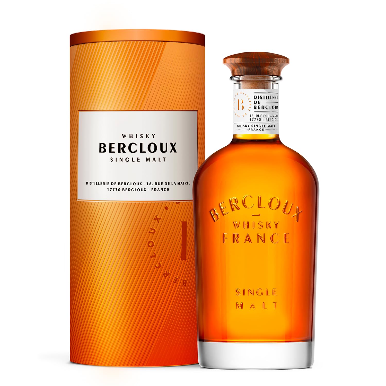 BERCLOUX - Whisky Single Malt Français – Médaille d’or au Concours Général Agricole de Paris 2024 & World Whisky Masters 2023 - Origine : 100% France - 40% Alcool - Bouteille 70 cl