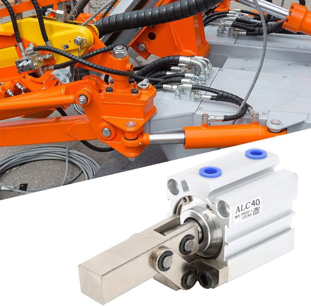 Walfront ALC40 Double Acting Non-Magnetic Pneumatic Cylinder with Clamp Arm Lever