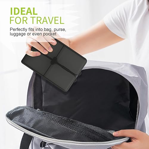 Miniatura 7 de FYY Organizador diario de píldoras, 7 compartimentos, organizador de píldoras de viaje, diseño plegable, pastillero grande para bolsillo para bolsa