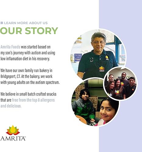 Miniatura 63 de Amrita Manzana canela vegana, sin gluten, barras altas en proteínas 0.53 oz de proteína a base de plantas, alta fibra, sin maní ni lácteos Barra