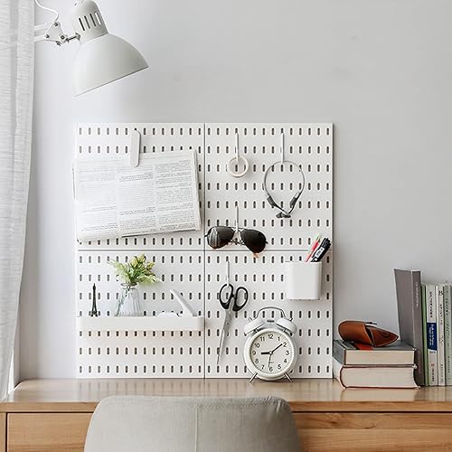 Miniatura 7 de Pegboard - Organizador de pared con combinación de accesorios, 2 contenedores de tazas, estantes de almacenamiento para uso de bricolaje, estante de