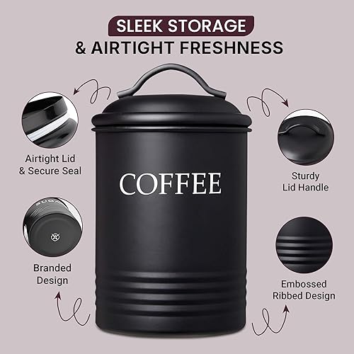 Miniatura 3 de Juego de 3 recipientes de cocina con tapa para almacenamiento de alimentos, color negro