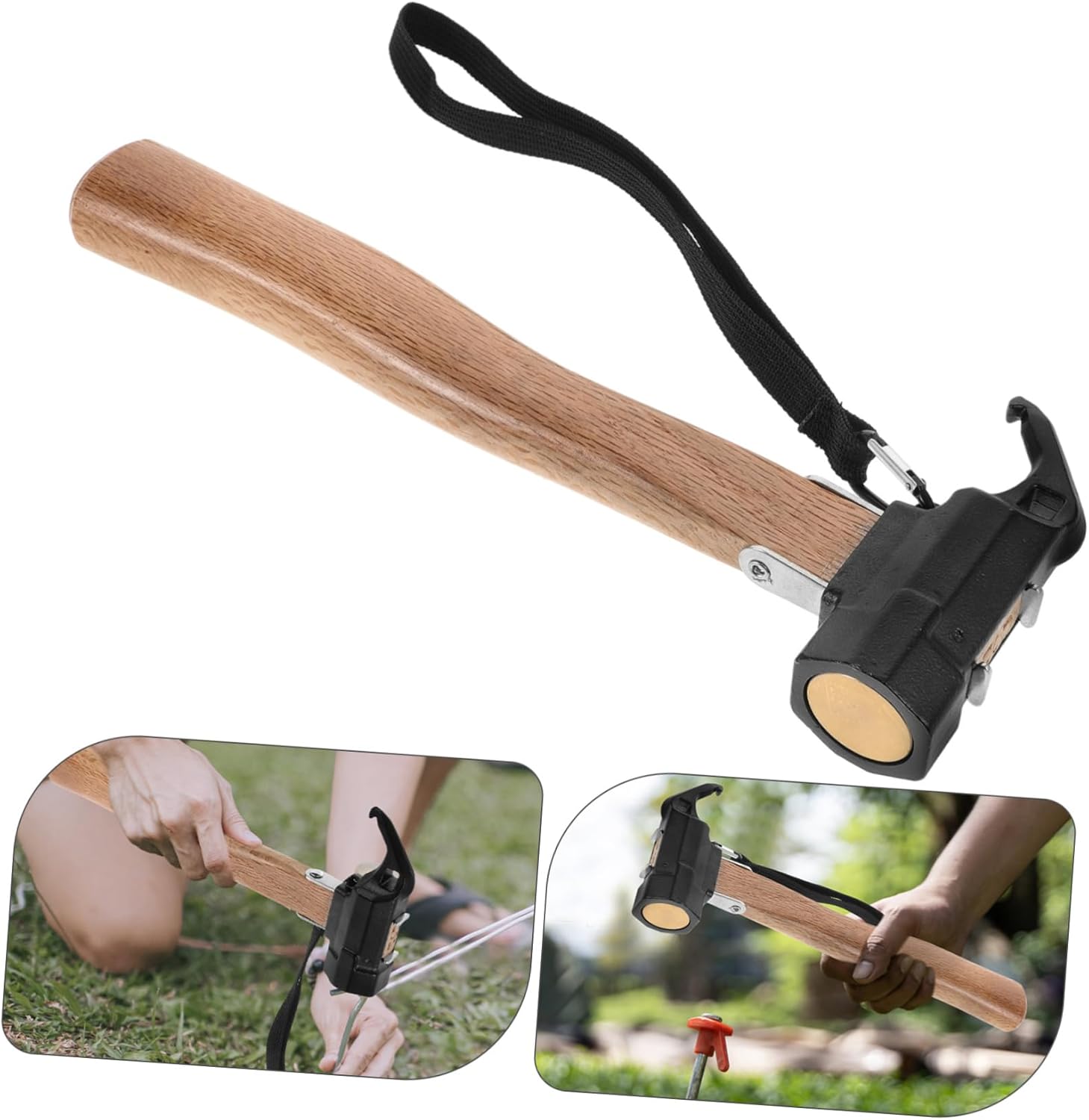 Angoily Camping Mallet for Tent Stakes Heavy Duty Ground Nail Hammer Tent Peg Puller Tool for Outdoor