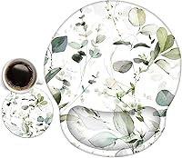 Vista 8 de Alfombrilla de cuero para mouse con soporte de muñeca de espuma viscoelástica ergonómica, ligera, antideslizante, para oficina, juegos, computadora