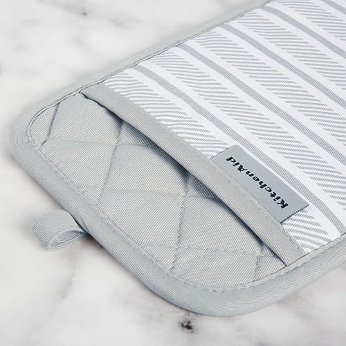 Miniatura 3 de KitchenAid Albany - Juego de 2 soportes para ollas, color gris mate, 7 x 10 pulgadas