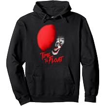 IT Pennywise Balloon Time to Float Face Clown Horror Movie Pullover Hoodie