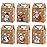 CCINEE 24 PCS Christmas Kraft Paper Bags, Santa Claus & Reindeer Xmas Folding Kraft Bags for Kids Party Favor Holiday New Year