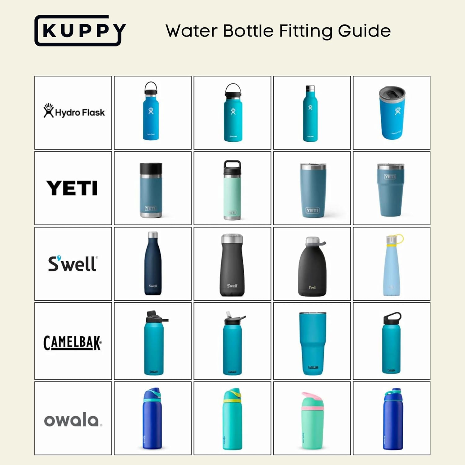 Kuppy Silicone Water Bottle Drying Rack - Fast-Dry Bottle Dryer for 20-64oz Cups - Reusable Food Storage Bag Drying Rack - Compatible with Stanley, Owala, Stasher (Green, 4-Pack)