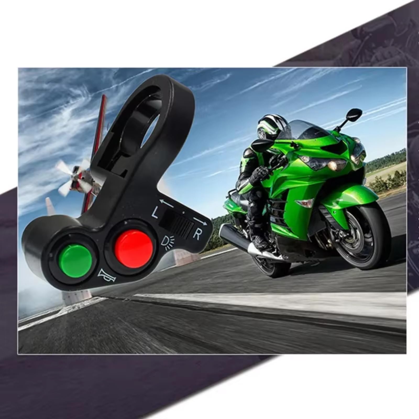 Interruptor De Manillar De Motocicleta, Scooter De Bicicleta Eléctrica Para Señales De Giro De Bocina Universal, Luz De Botón De Encendido/apagado Interruptor manillar moto