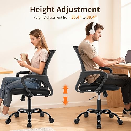 Miniatura 6 de BestOffice Silla de Oficina Ergonómica Barata Silla de Escritorio de Malla Silla de Computadora Soporte Lumbar Ejecutiva Moderna Taburete Ajustable