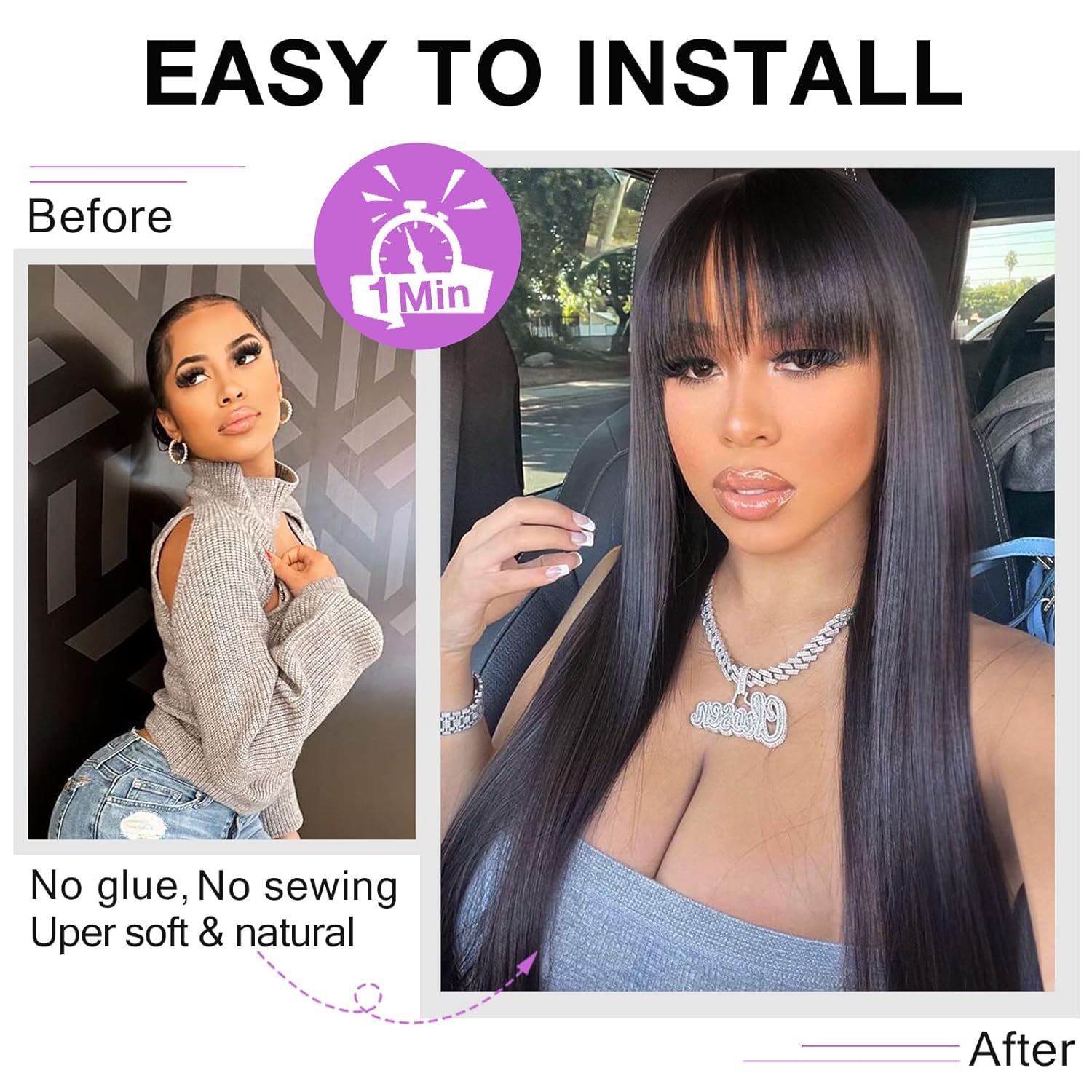 Lace Front Wigs Human Hair for Women 180 Density HD Transparent 28 Inch Straight Lace Front Wigs Human Hair Pre Plucked Glueless Lace Frontal Wigs Natural Black Color