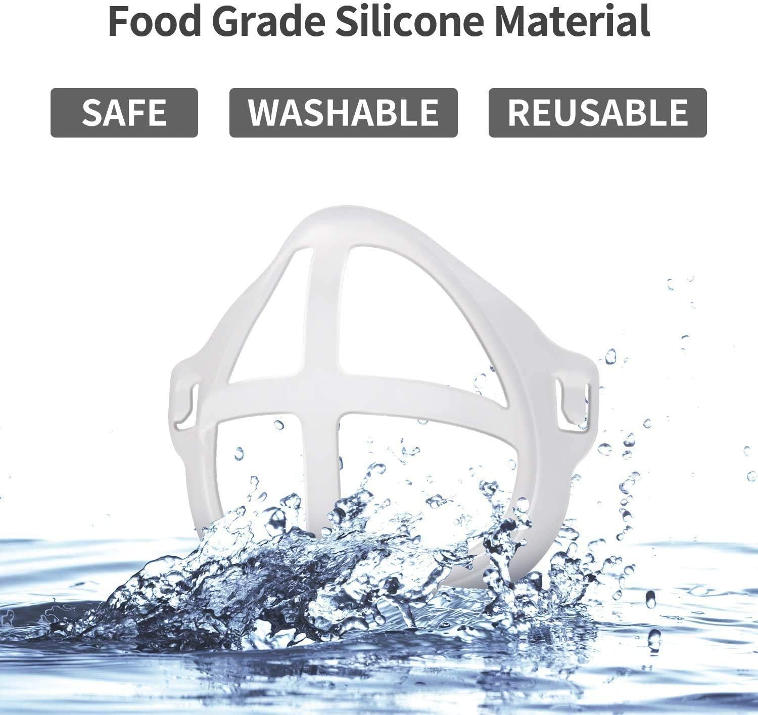 [10PCS]3D Bracket Silicone Face Inner Support Frame Cool Bracket to Increase Breathing Space for Comfortable Wearing Reusable Extension,Clear