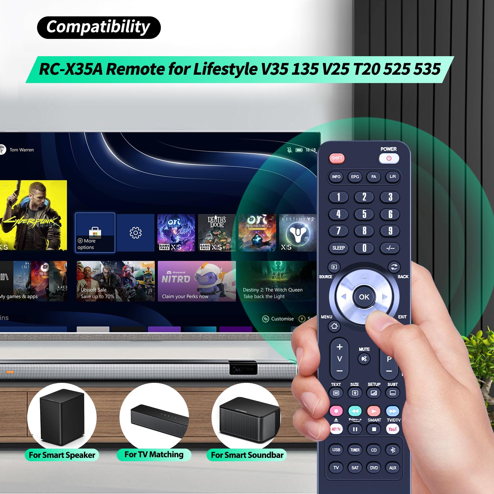 BOSE RC35T-A リモコン New RC-X35A Replace Remote Control For Bose Lifestyle V35