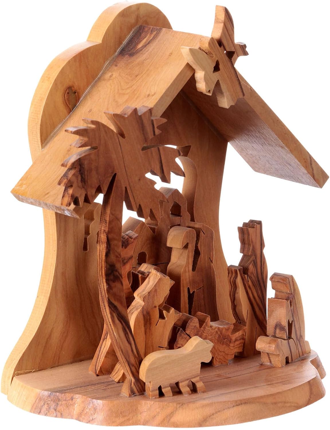 Holyart Olive Wood Crib with hut