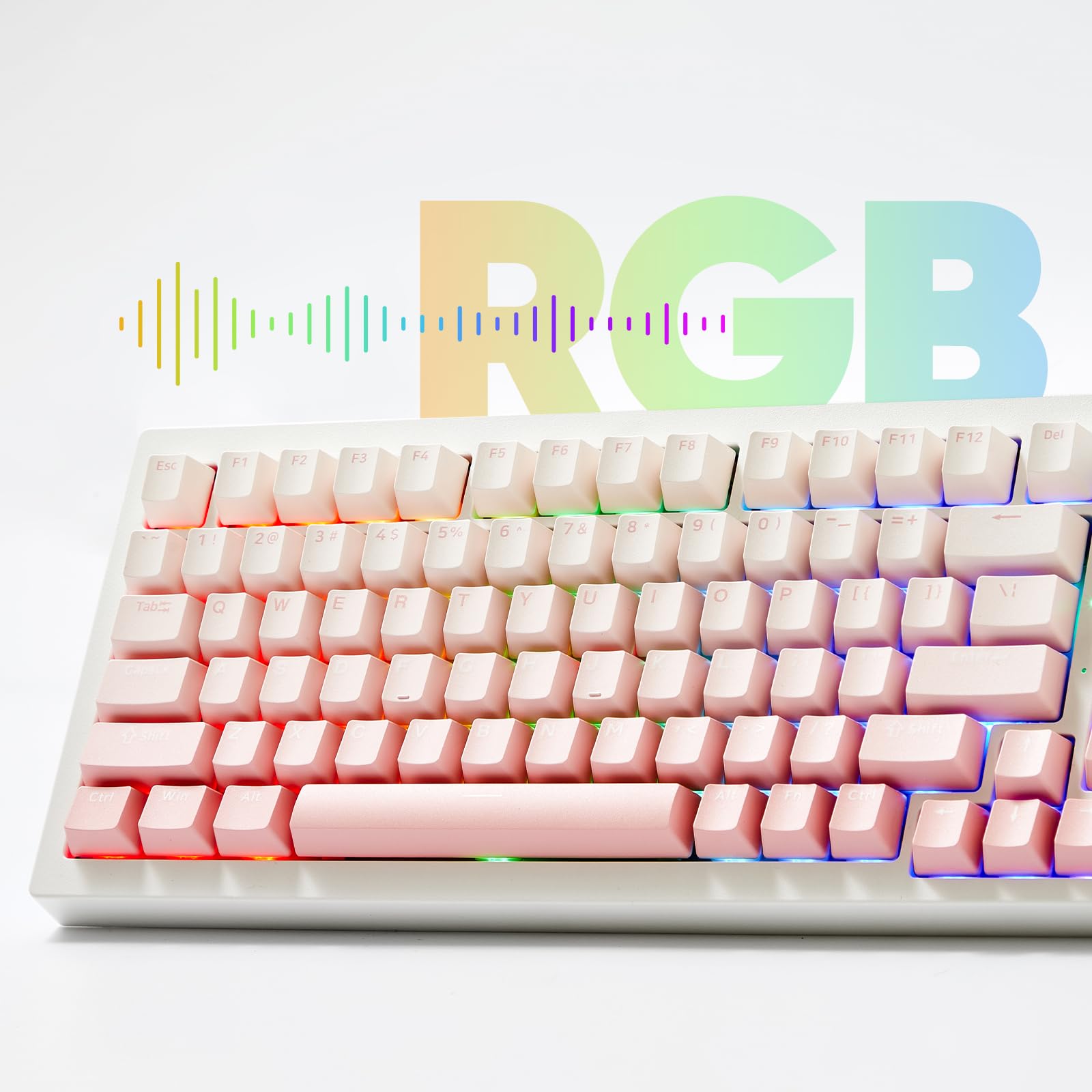 Akkoです₊⁎⁺˳✧༚ Amazon.com: Akko 5075 V3 Gradient Pink Gaming Keyboard, 75% Multi