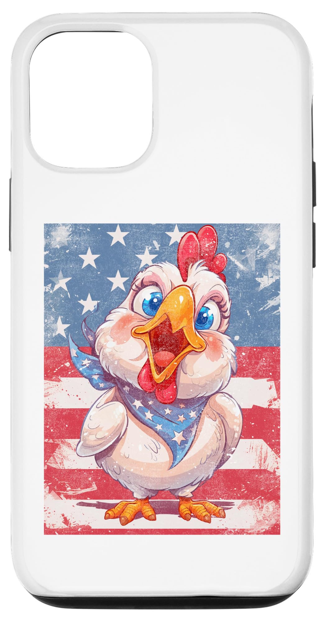 iPhone 13 Americana Chicken And American Flag Cute 4th Of July Graphic Case