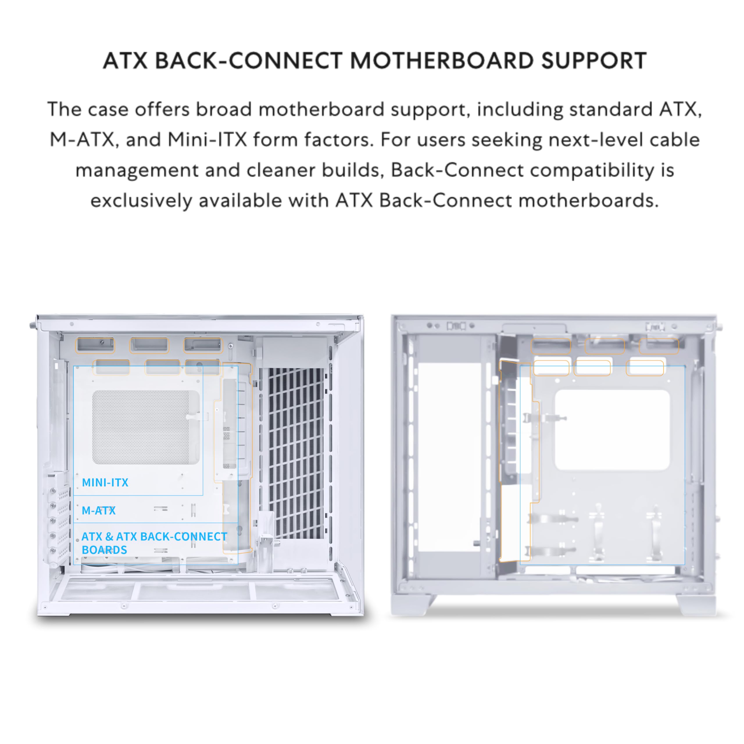 LIAN LI O11D MINI V2 Flow | Carcasa de computadora de flujo ATX compacta de media torre | Vista panorámica | Flujo de aire de alto rendimiento | Incluye 5 ventiladores de cuchilla inversa de 120 mm |