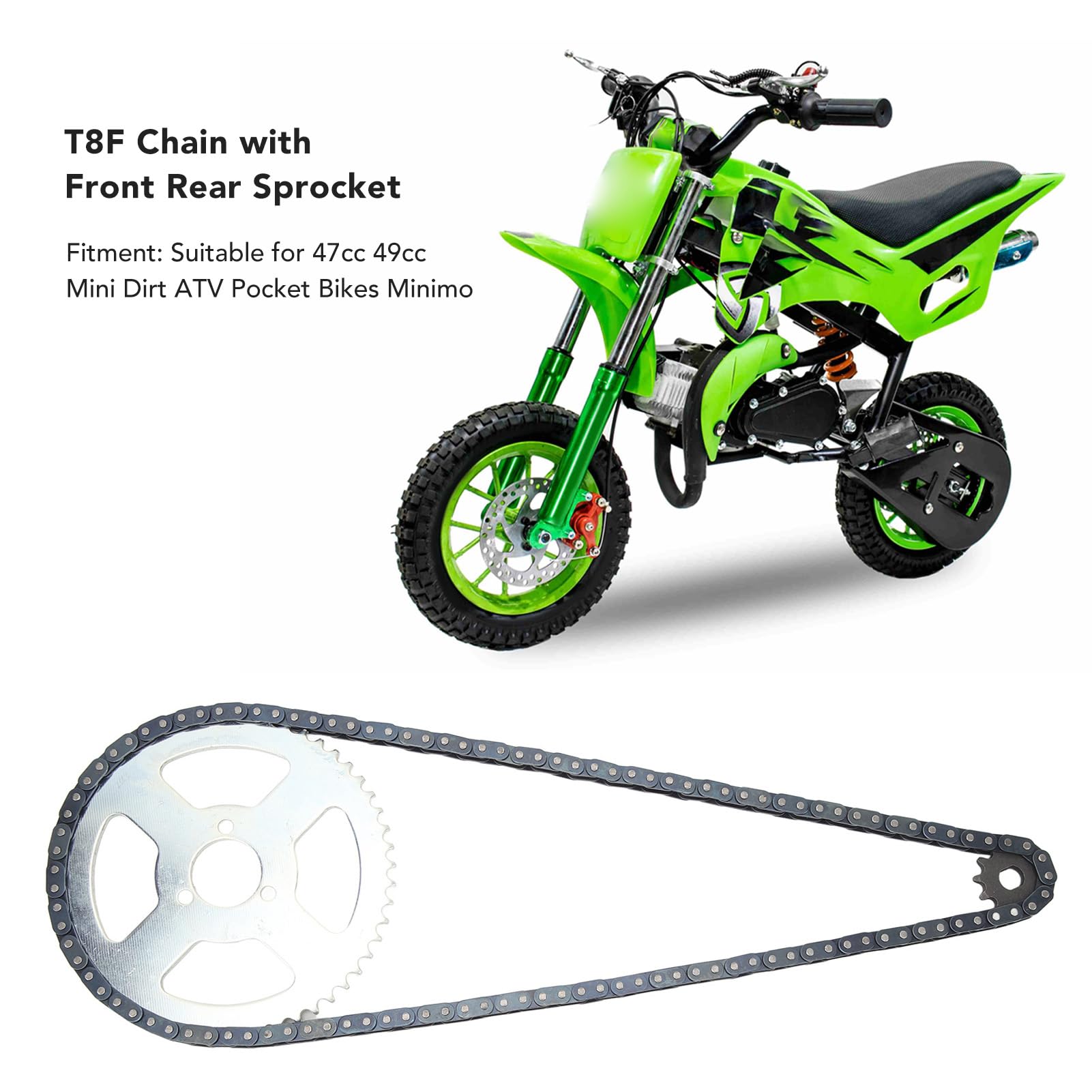 Amazon.com: T8F Front and Rear Sprocket Chain High Strength