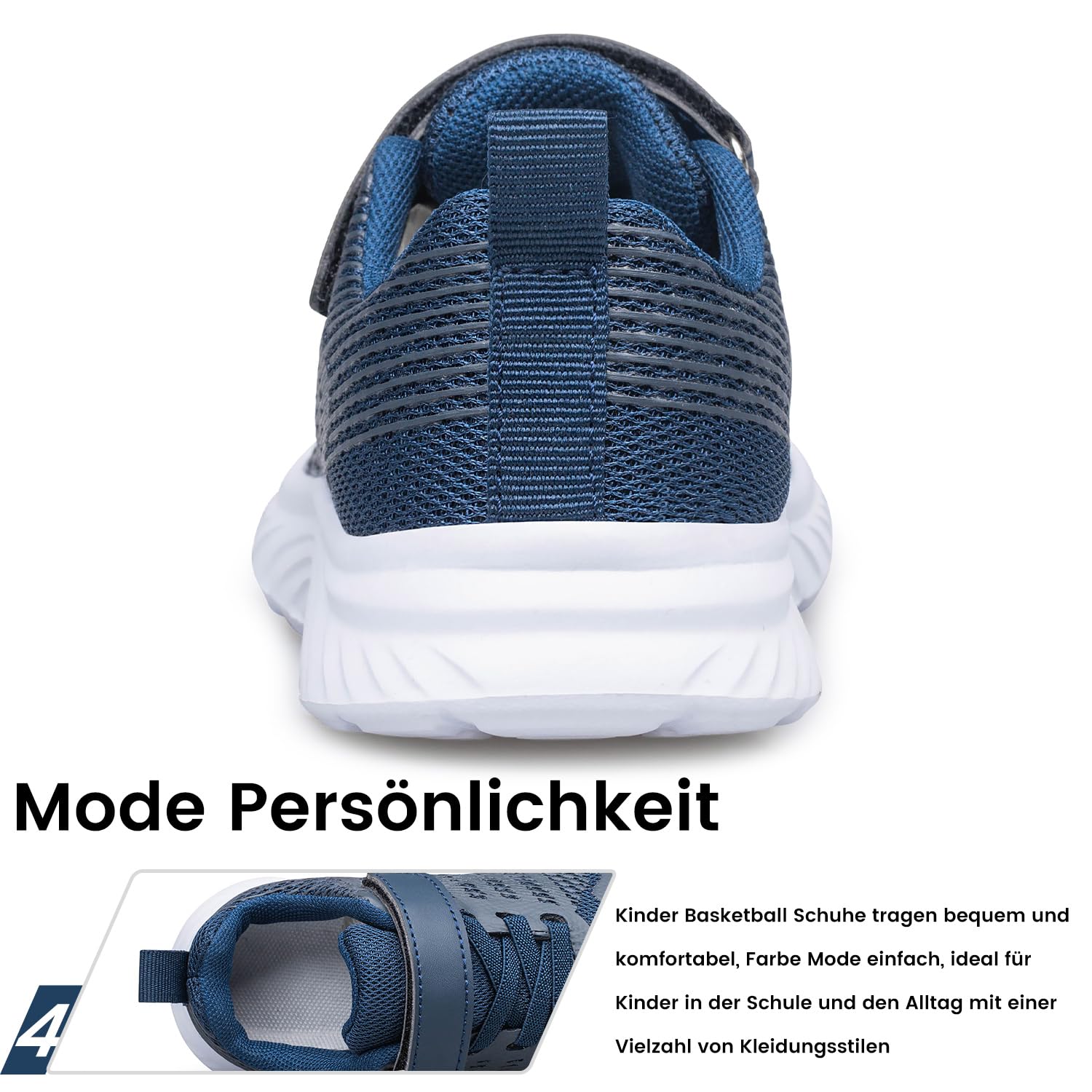 Raoendis Baskets Enfants Chaussures de Sport Garçons Filles Kids Sneakers Running Fitness Shoes Antidérapantes Respirant Légères Indoor Outdoor
