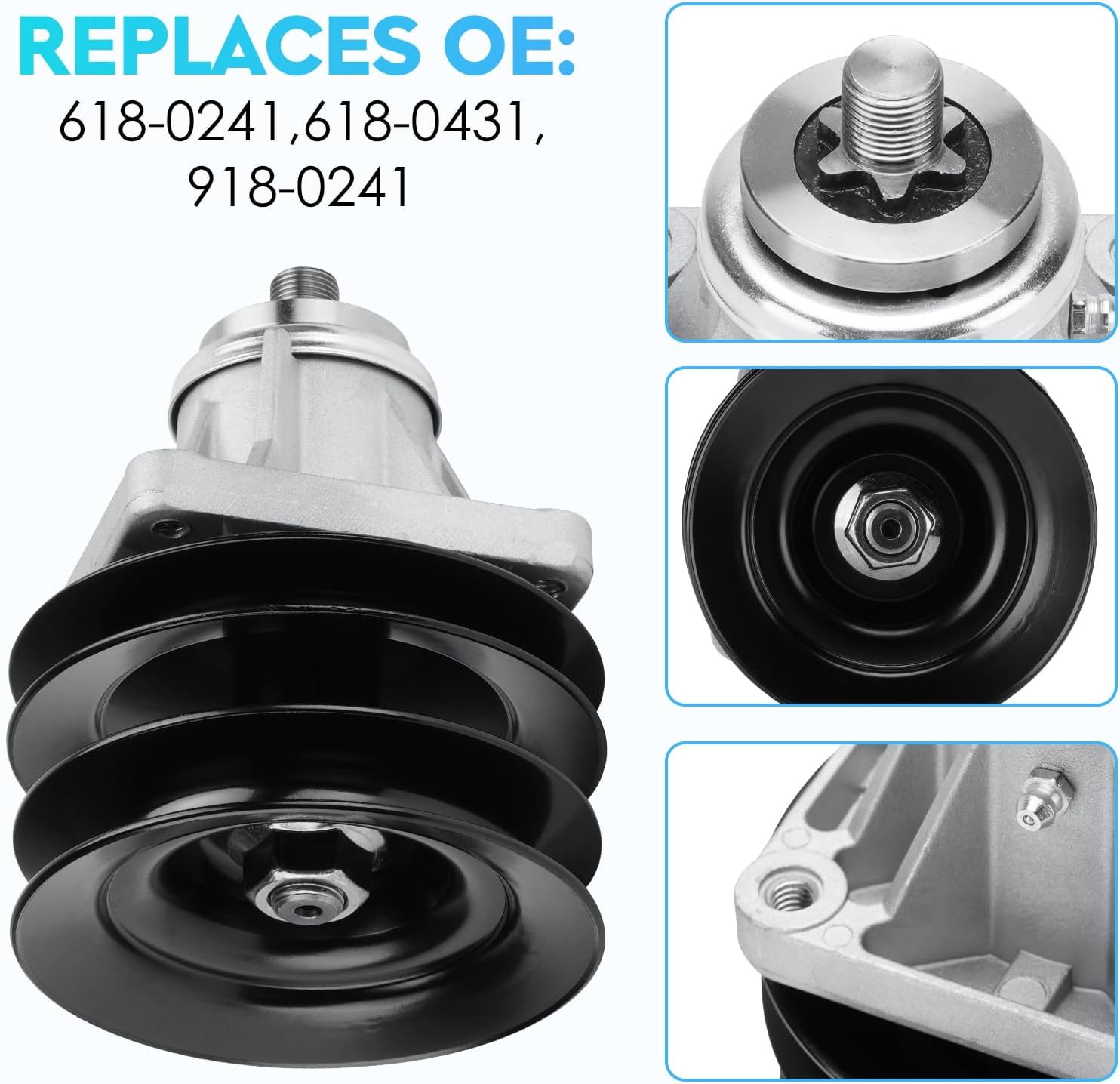 46" Deck Spindle Assembly 918-0241B, 618-0241, 618-0431, 918-0241,for MTD White GT2150, LT1800, LT1850, LT2150, ZZT2150