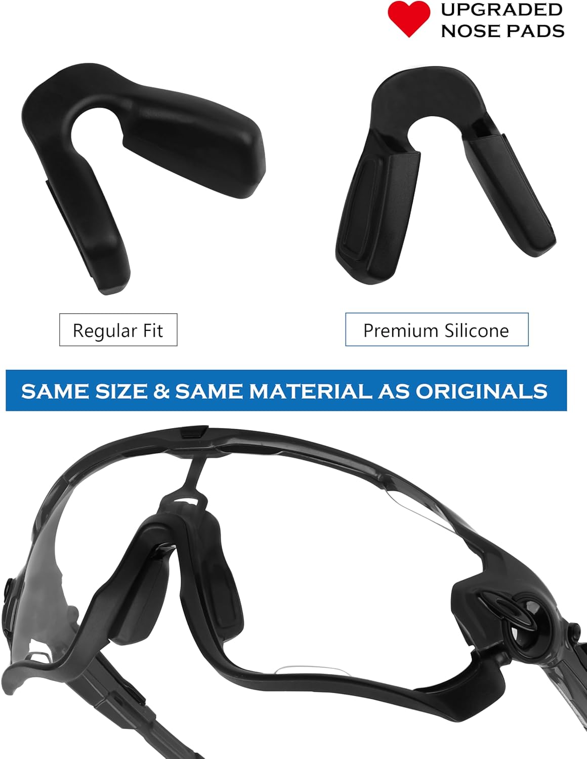 Replacement Nosepieces Nose Pads for Oakley Jaw-Breaker OO9290/Jaw-Breaker Asian Fit OO9270 Sunglasses - Image 2