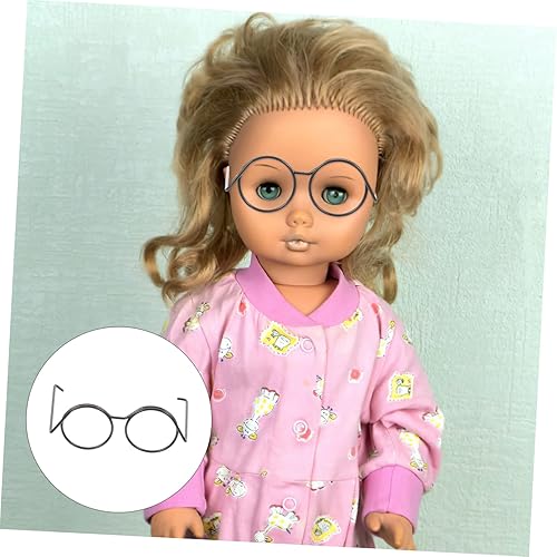 Miniatura 9 de EXCEART 30 lentes de sol retro para muñeca, lentes de sol con borde de alambre de cobre, gafas de casa de muñecas, gafas de cosplay, accesorios de