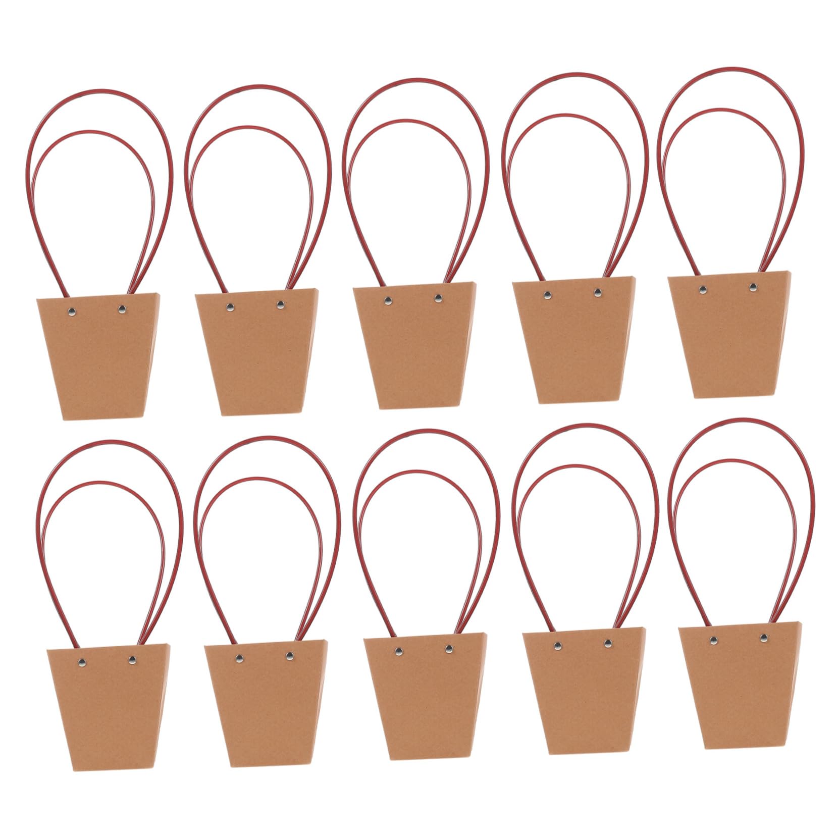 UTHCLO 10piezas Bolsa de Papel Kraft Gruesa para Dulces Bolsa Práctica para Flores Portátil Suministros para Flores para Envolver Regalos para Fiestas