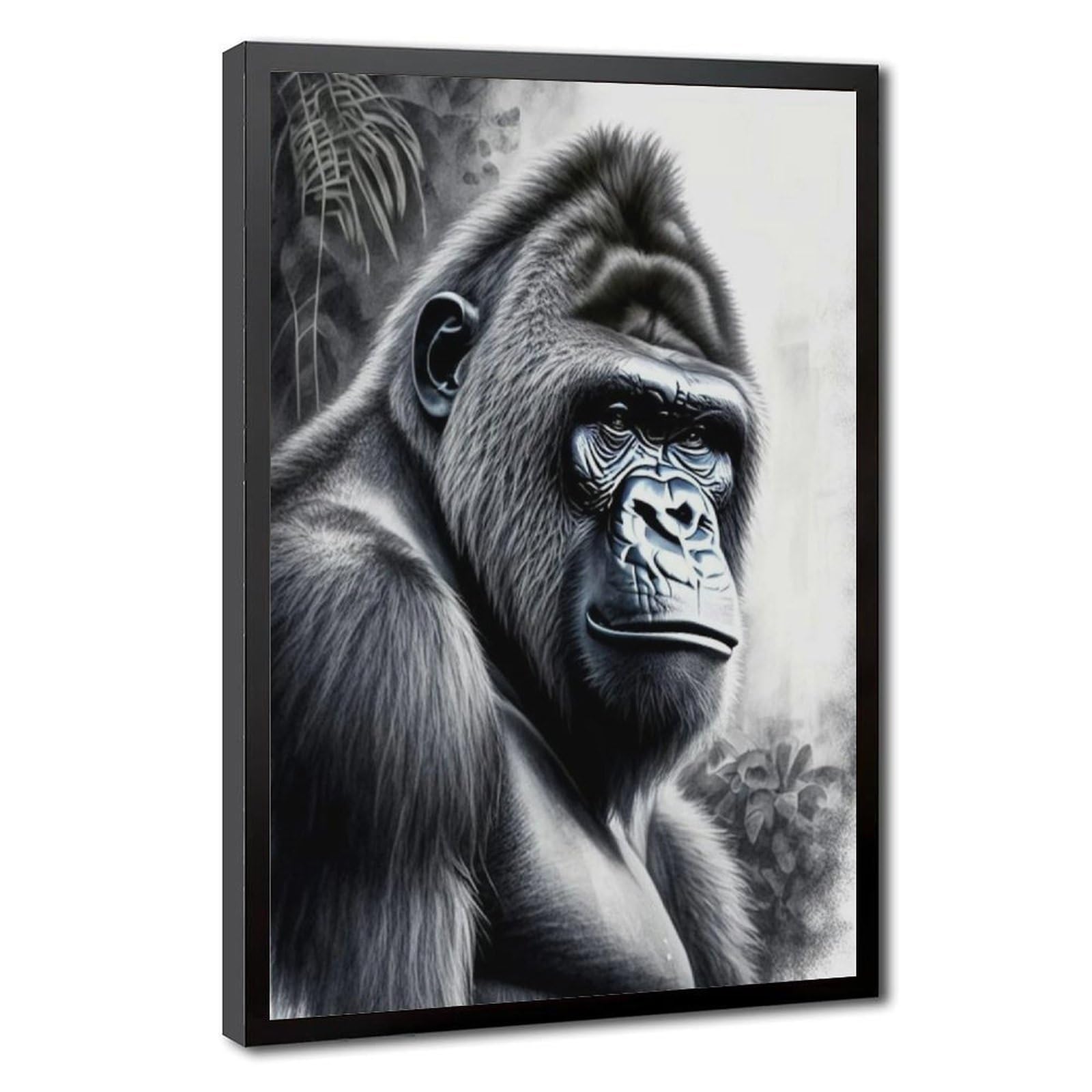Bareronor Gorilla With Graffiti Poster (2) Canvas Poster Bedroom Decor Landscape Office Room Decor Gift 24" L X 36" W