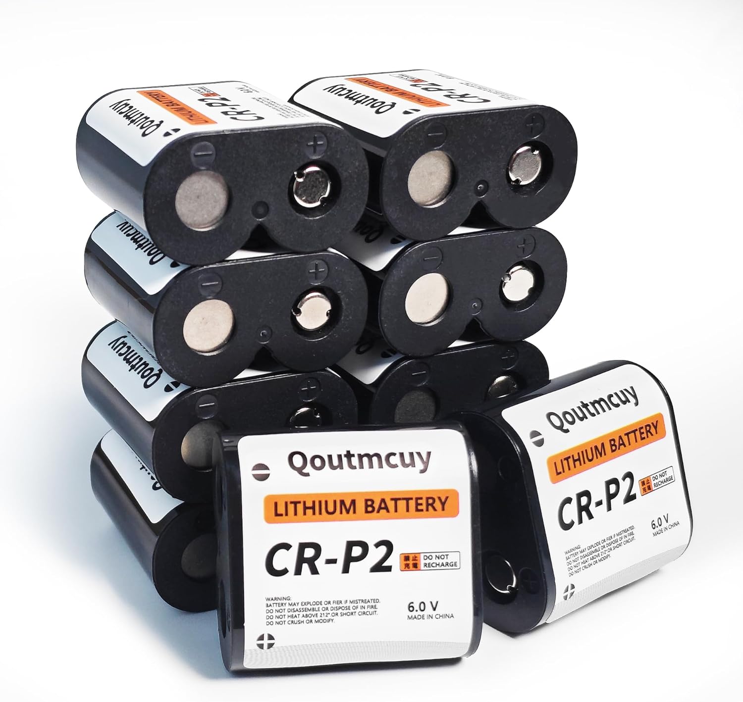 CR-P2 6V Lithium Battery (10-Pack) 1600mAh - Replacement for 223A, 2CR - P2, EL223AP, and DL223A Batteries