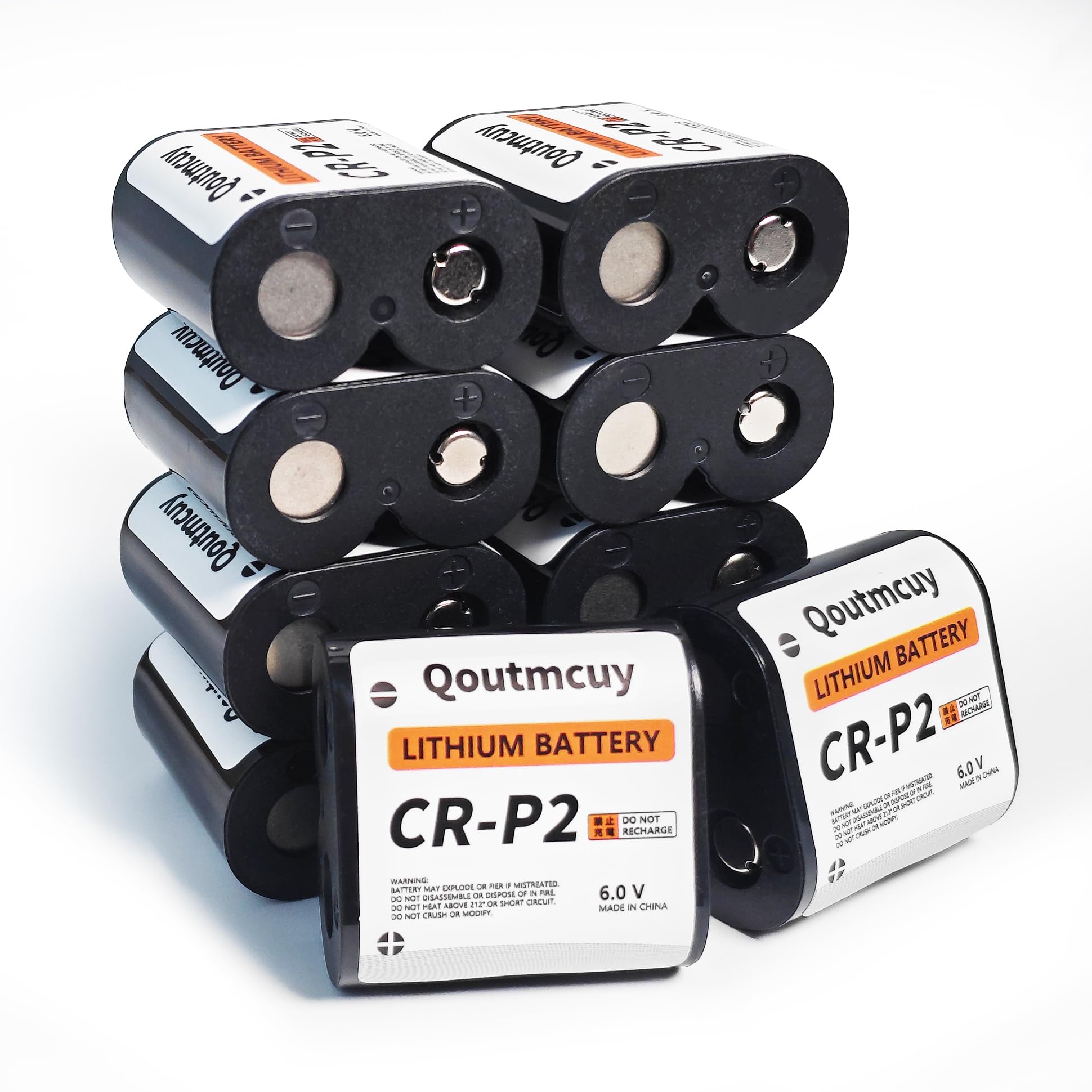 CR-P2 6V Lithium Battery (10-Pack) 1600mAh - Replacement for 223A, 2CR - P2, EL223AP, and DL223A Batteries