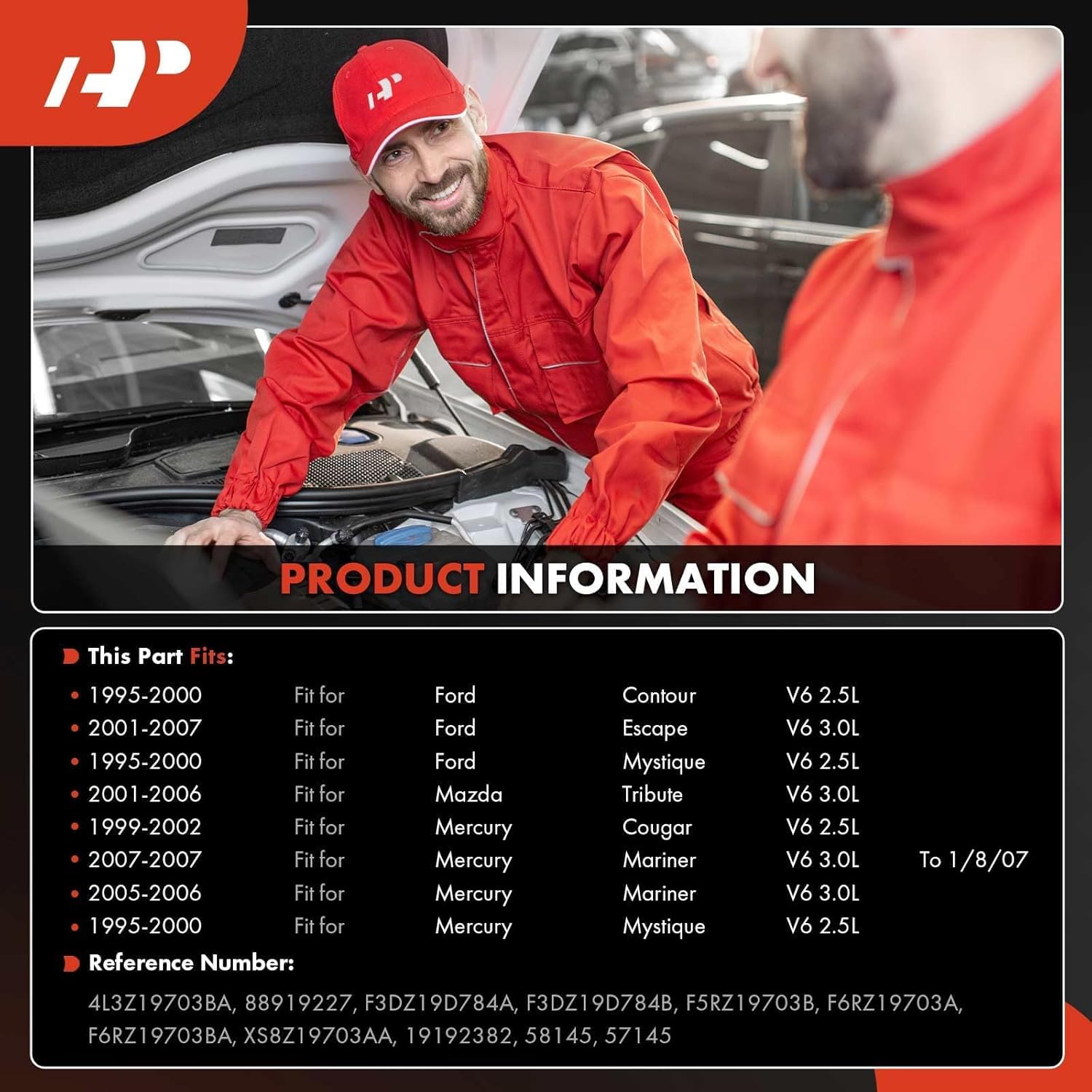 A-Premium AC Compressor with Clutch Compatible with Ford Escape 2001-2007, Contour & Mazda Tribute & Mercury Cougar, Mystique, Mariner, 2.5L 3.0L