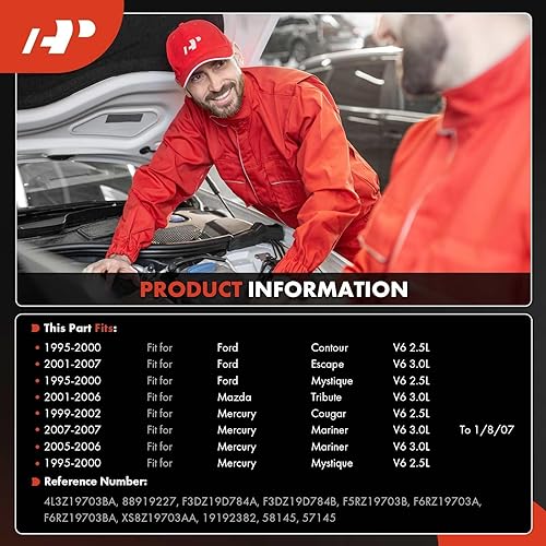 Miniatura 2 de A-Premium Compresor de CA con embrague compatible con Ford Contour 1995-2000, Escape 2001-2007 y Mazda Tribute 2001-2006 y Mercury Cougar 1999-2002,