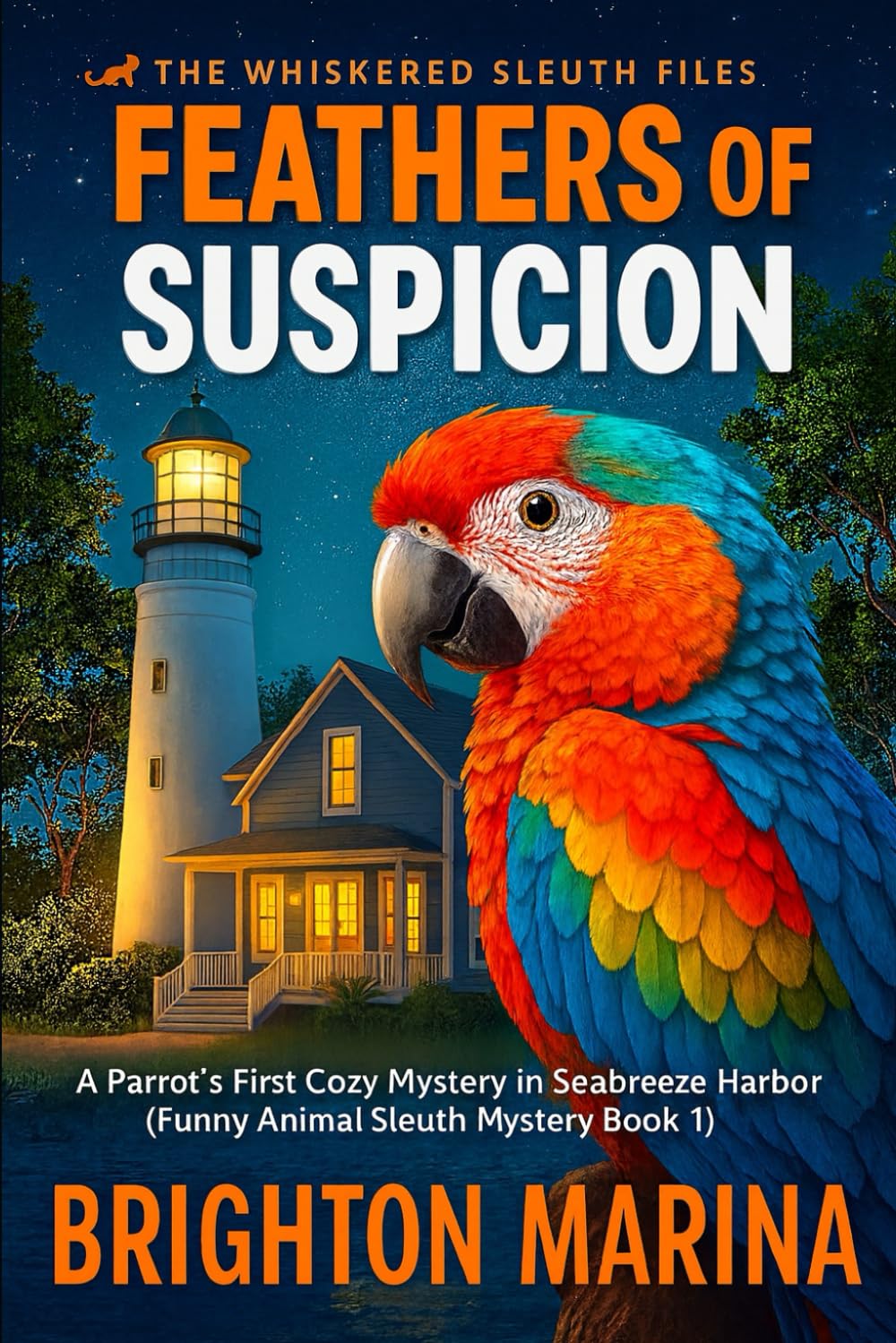 Feathers of Suspicion: A Parrot’s First Cozy Mystery in Seabreeze Harbor (Funny Animal Sleuth Mystery Book 1) (The Whiskered Sleuth Files)