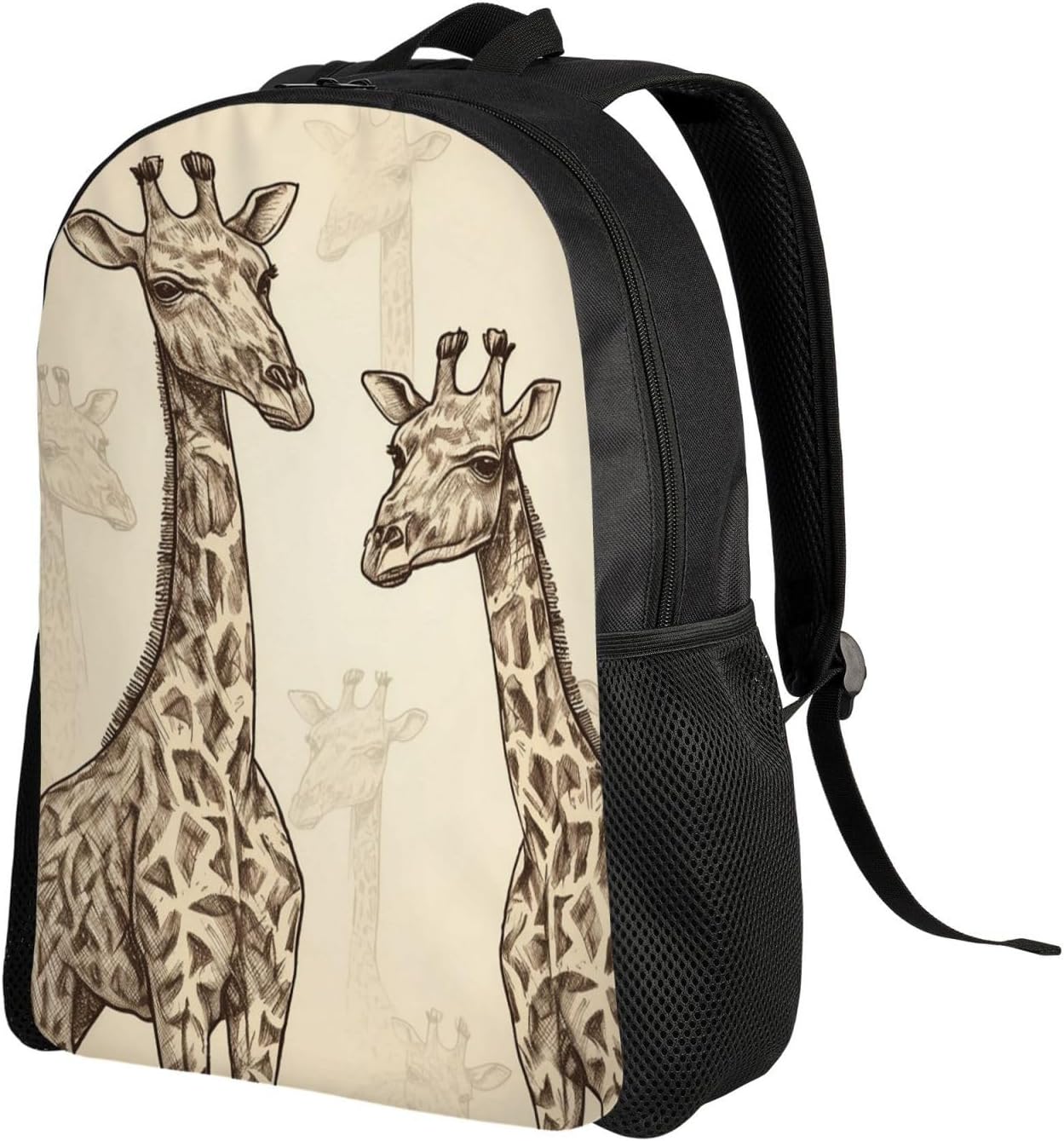 Hand Drawn Giraffes Travel Backpack for Women Men 15.6 inch Laptop Backpack Waterproof Work Business Daypack