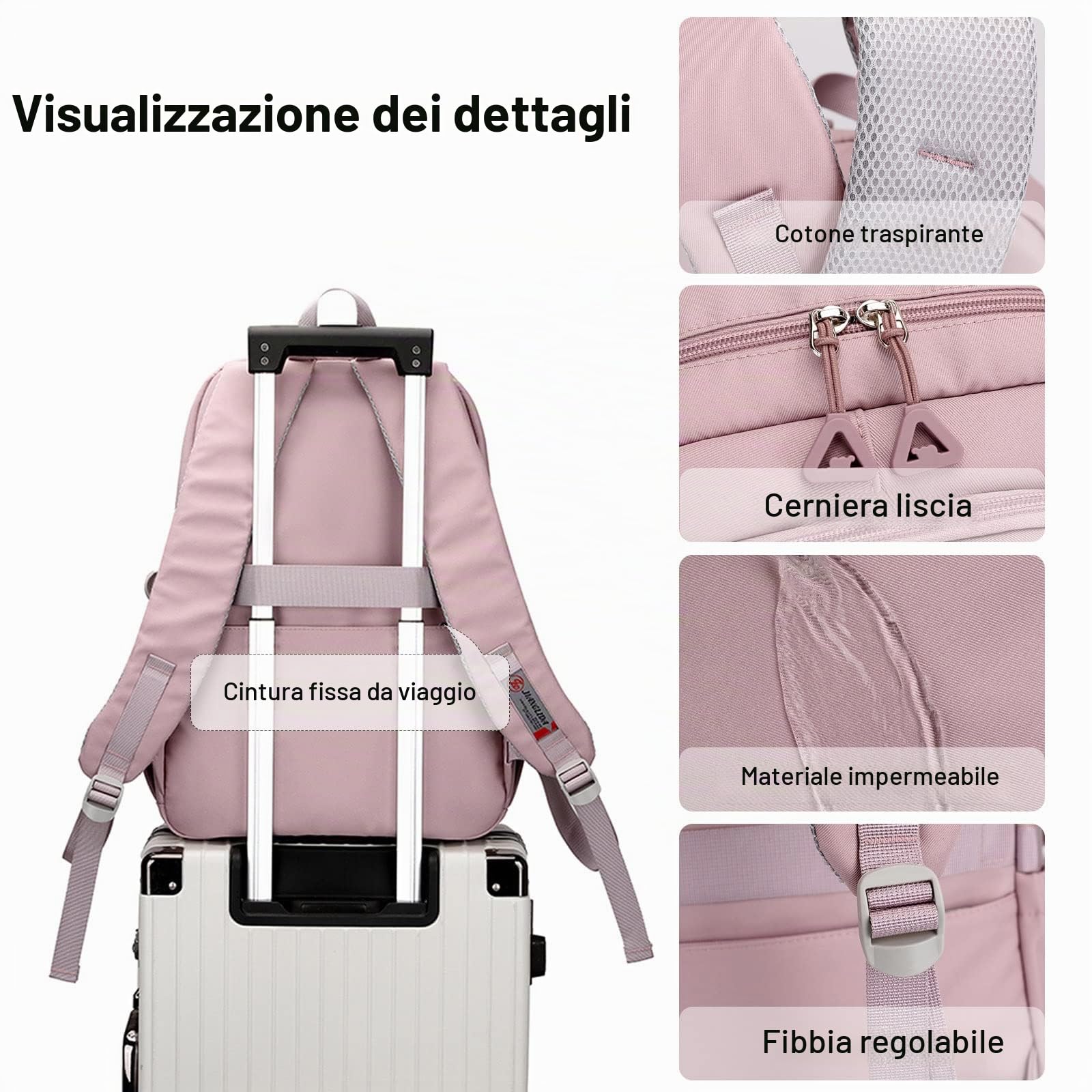 FANDARE Zainetti Cartelle per Scuola Elementare, Zaino Casual per Ragazzi Studenti Scuole primarie Viaggiare, Daypacks con ciondolo in peluche, Impermeabile, Nylon Nero
