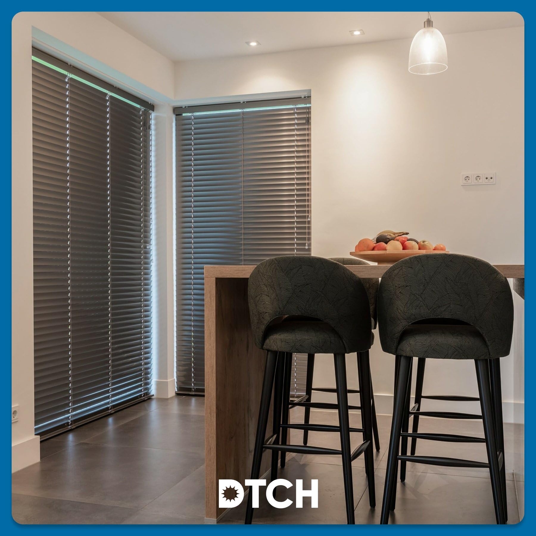 DTCH® Store vénitien Aluminium intérieur, Blanc, 110 x 180 cm | Lamelles 50mm, résistant à l'humidité, aluminium mat, protection solaire et visuelle, réglage de lumière, jusqu'à 240 cm