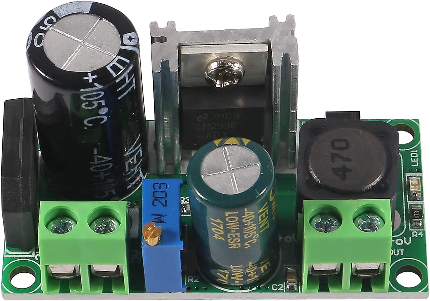 UMLIFE 10PCS AC/DC to DC Step Down Buck Converter AC 5-30V DC 5-48V 24V 36V 48V to DC 2.5-35V 12V Voltage Regulator Board 2A Adjustable Volt Power Supply Module