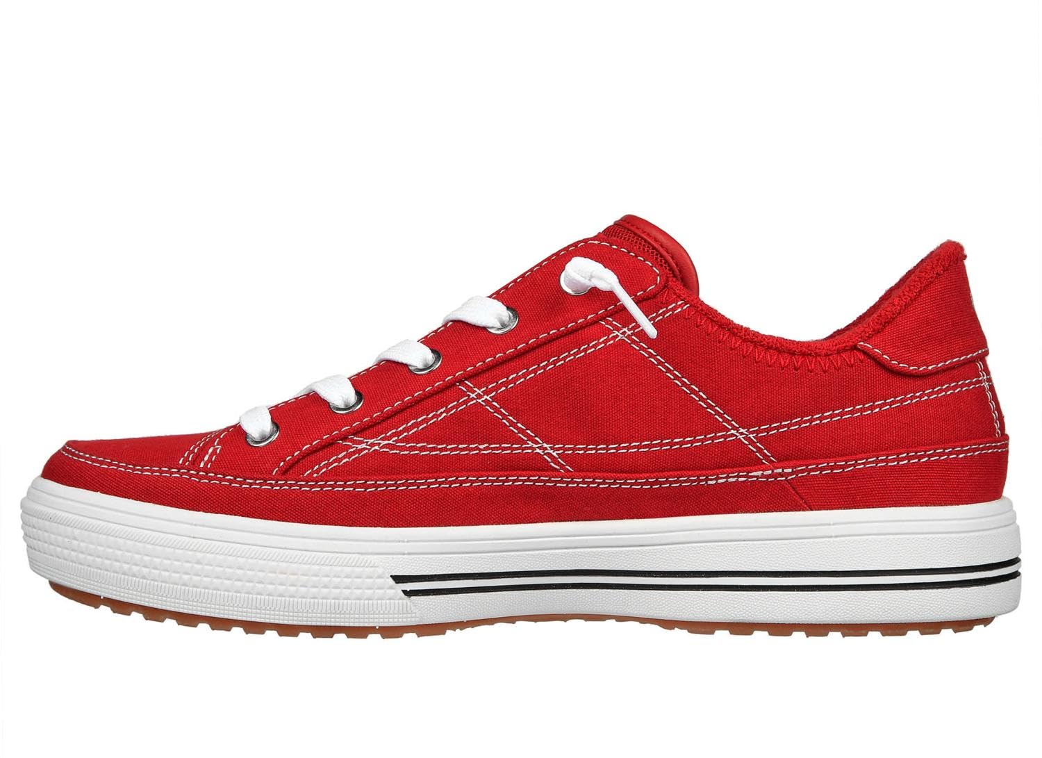 Skechers Zapatillas Arch Fit Arcade-Arcata para Mujer, Rojo Excursión Color sólido Getaway Solids, 40 EU Ancho