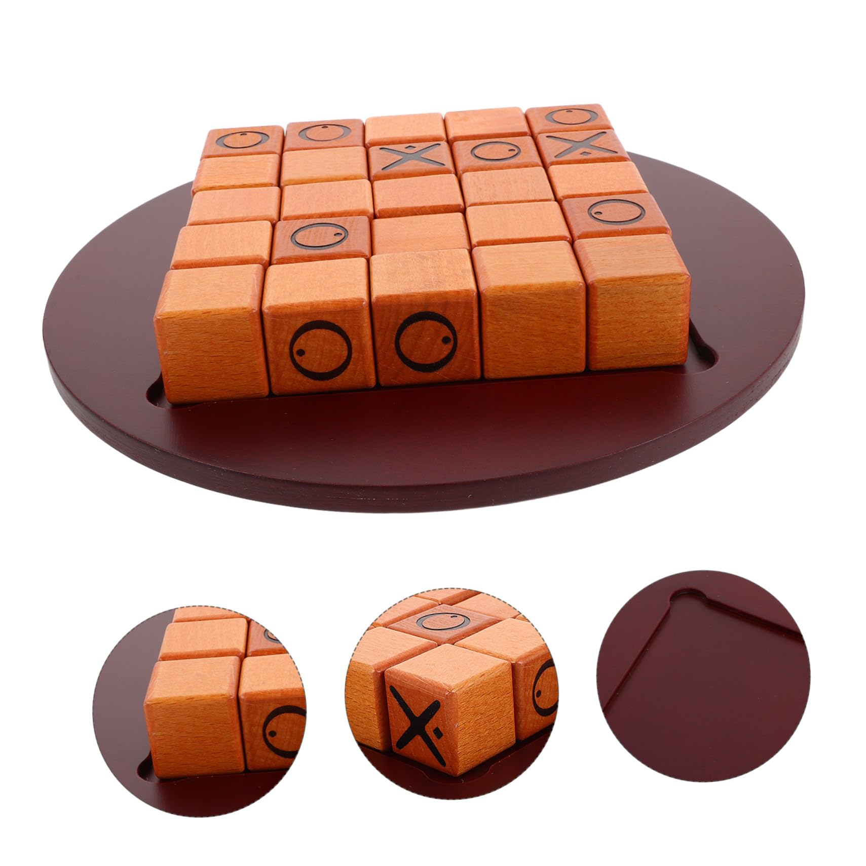 LABRIMP Gioco da Tavolo Strategico in Legno Ox Push Set di Blocchi in Legno Portatile Rompicapo Mentale per Famiglie per Feste Spiaggia e Attività all Aperto
