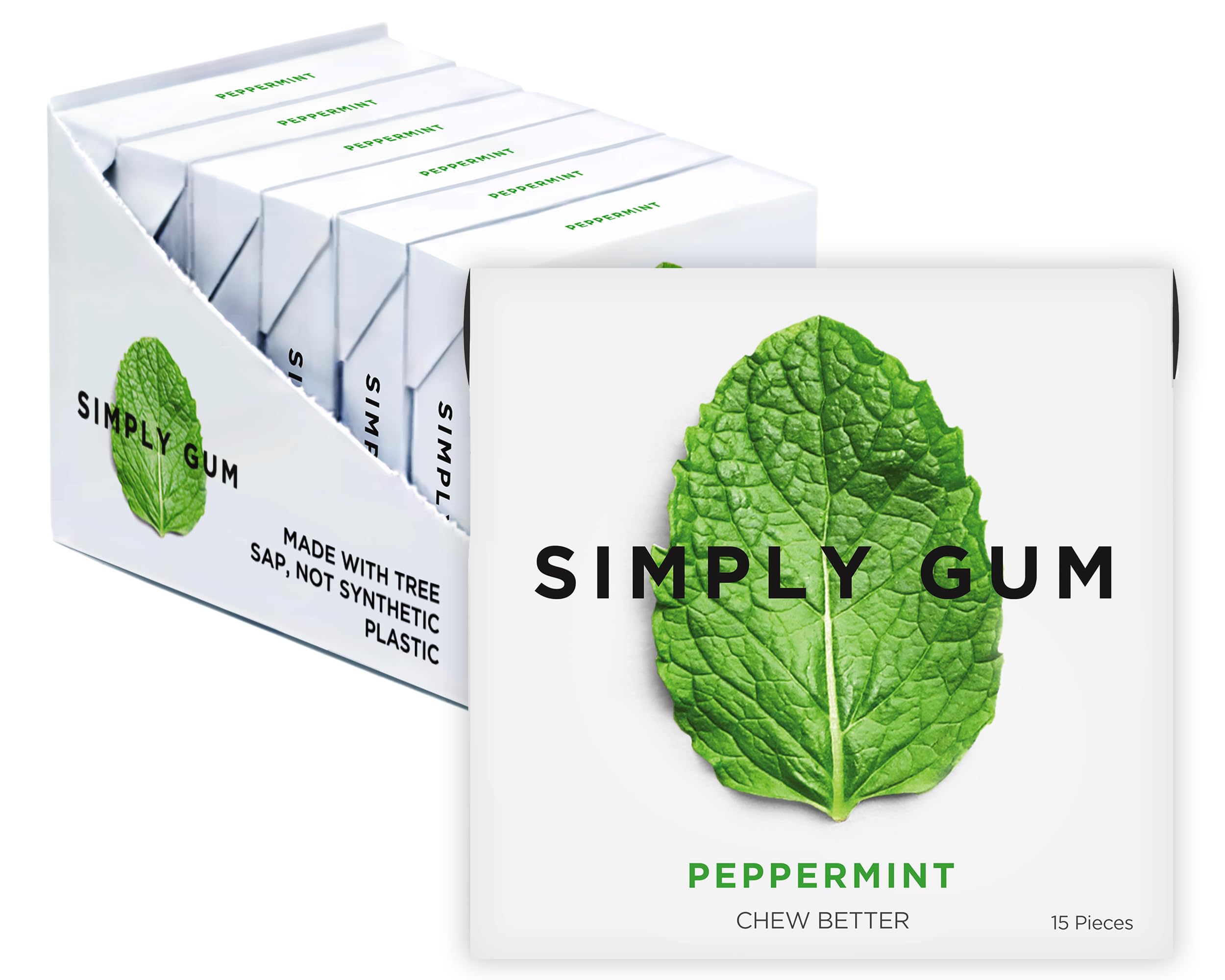 Amazon.com : SIMPLY Gum Peppermint, Plastic-Free Natural Chewing