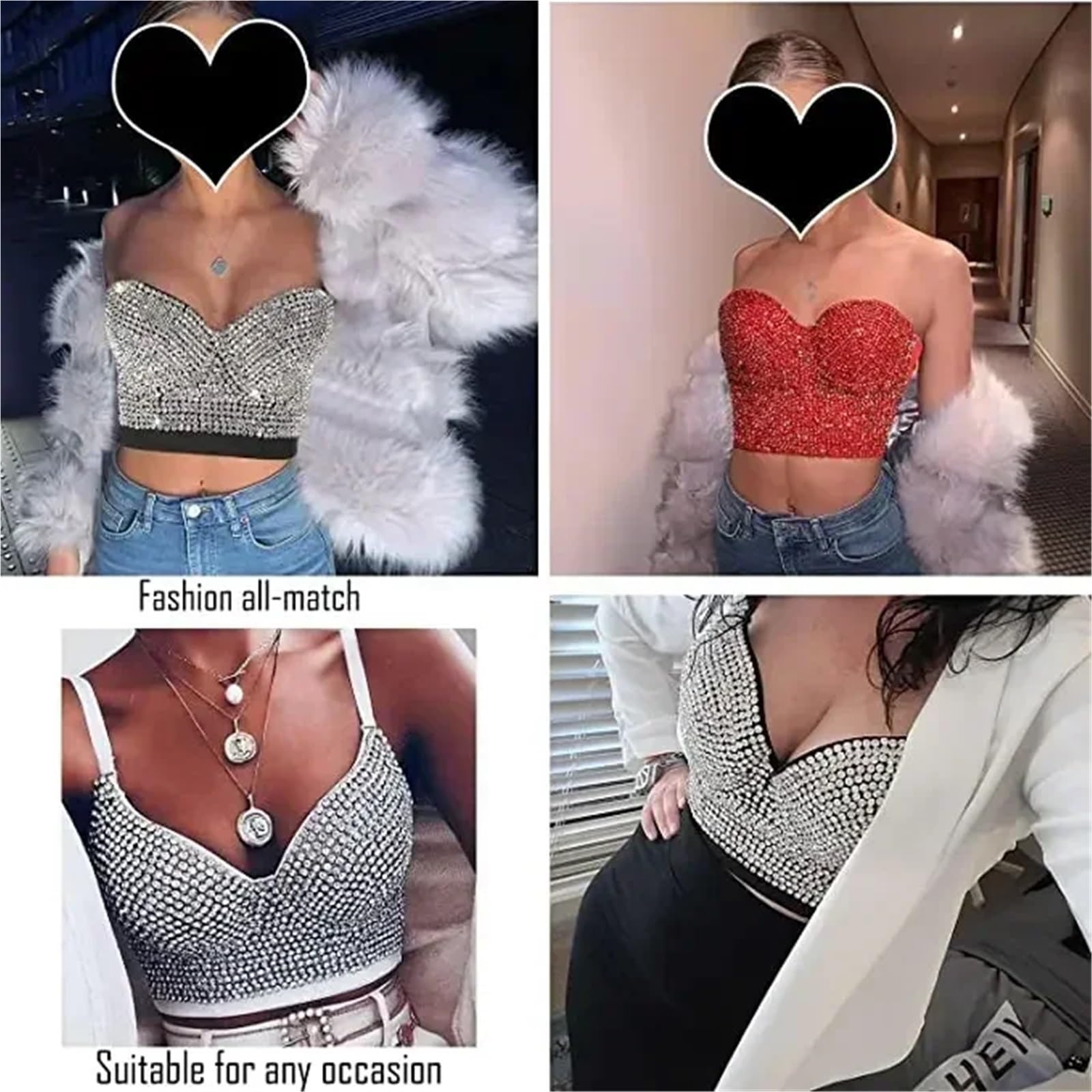 Top Estivi di Fascia Alta da Donna Corsetto Abbigliamento Corto per Donne