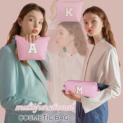 Miniatura 3 de YOOLIFE Regalos para el día de la madre para mujeres, 2 bolsas de maquillaje con inicial, bolsa de cosméticos, bolsa de maquillaje de viaje, regalos