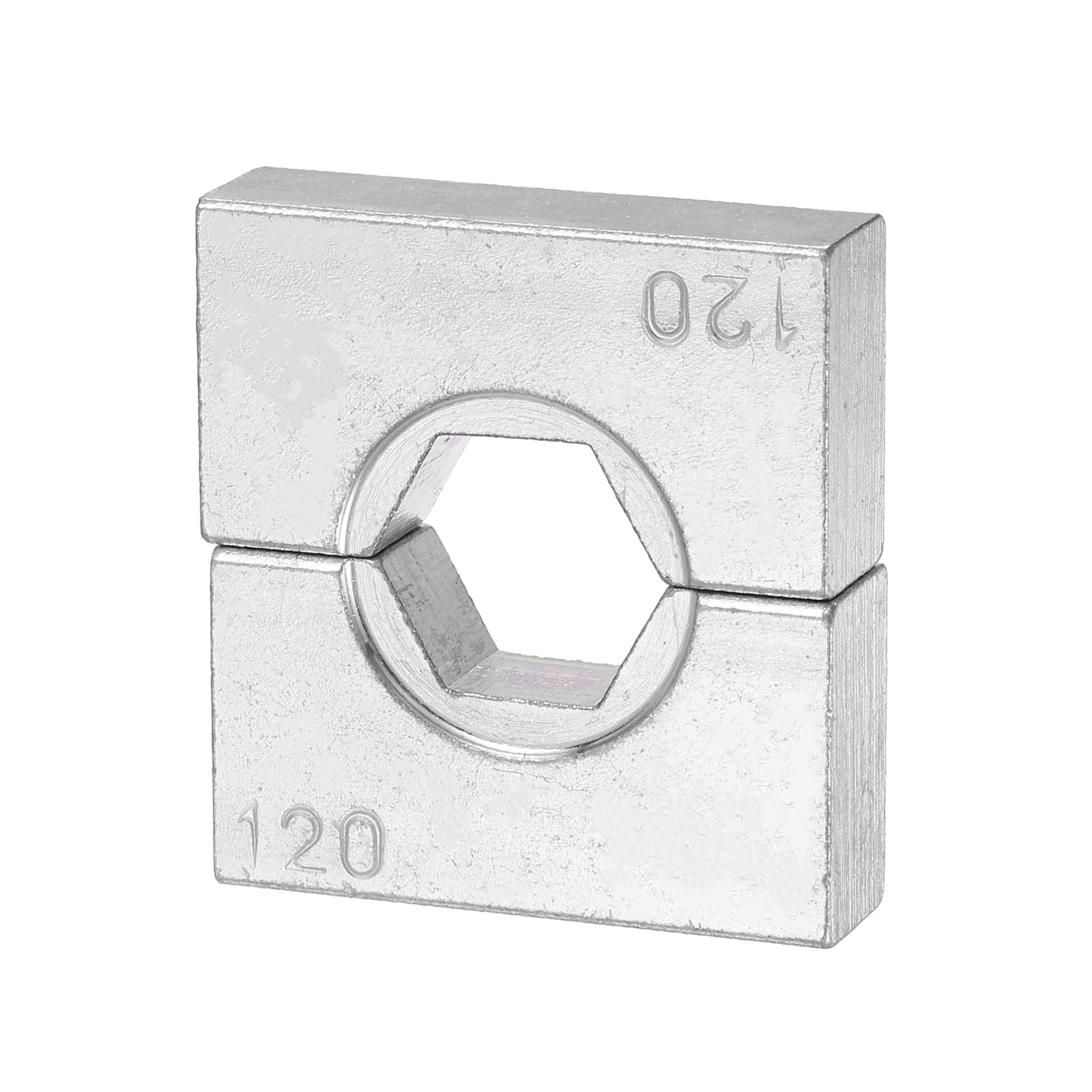 sourcing map Hydraulic Crimping Die 120mm 12 Ton Hexagon Crimper Replacement Dies for YQK-240/300 Electrical Wire Terminal Crimper Tool Steel Cable