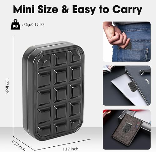 Miniatura 4 de JUDIXY Mini juguete para ansiedad de 3 capas para el pulgar, juguetes magnéticos de metal EDC Fidget Toys para adultos, TDAH, ansiedad, alivio del