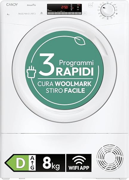 Offerta -42%: Candy Smart Pro Asciugatrice a Pompa di Calore 8 Kg